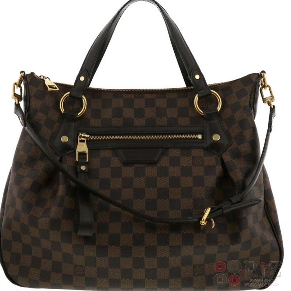 LOUIS VUITTON Evora Bag Handbag Damier Ebene Brown